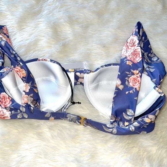 Weworewhat Claudia Bikini Top In Floral Toile - Picture 7 of 7